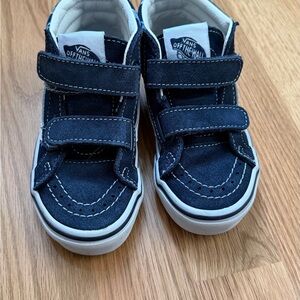 Vans Kids Dark Blue Velcro Sneakers